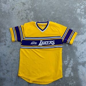 NBA Lakers Jersey V-neck with knit inset